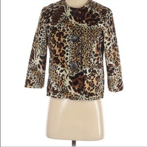 Ruby Rd. Animal Print Cheetah Print Leopard Print Jacket
Size 4 Petite